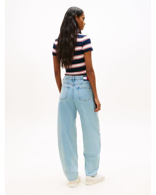 Tommy Hilfiger Blue Faded Balloon Tapered Leg Jeans