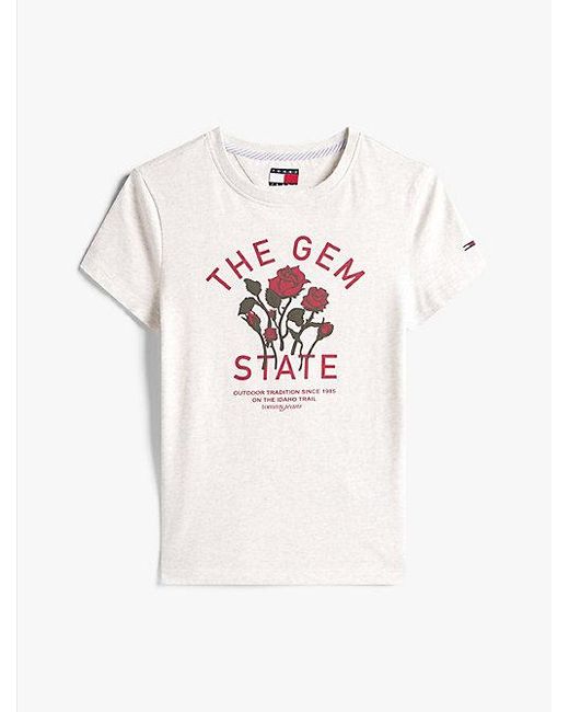 Tommy Hilfiger Slim Fit T-Shirt Met Graphic in het White
