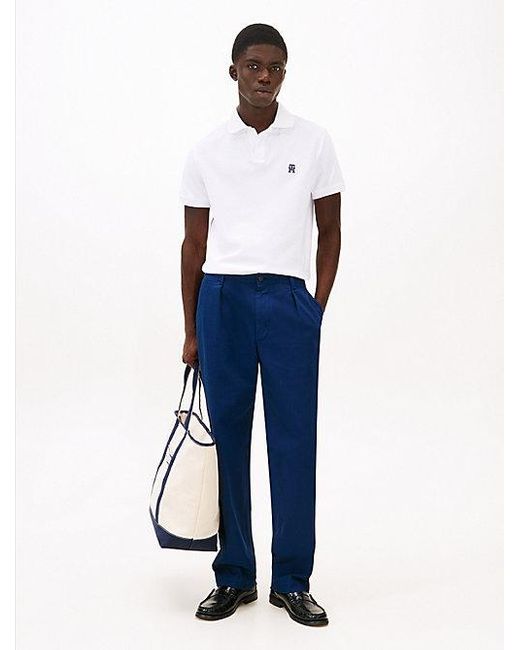 Tommy Hilfiger Th Monogram Regular Fit Poloshirt in White für Herren