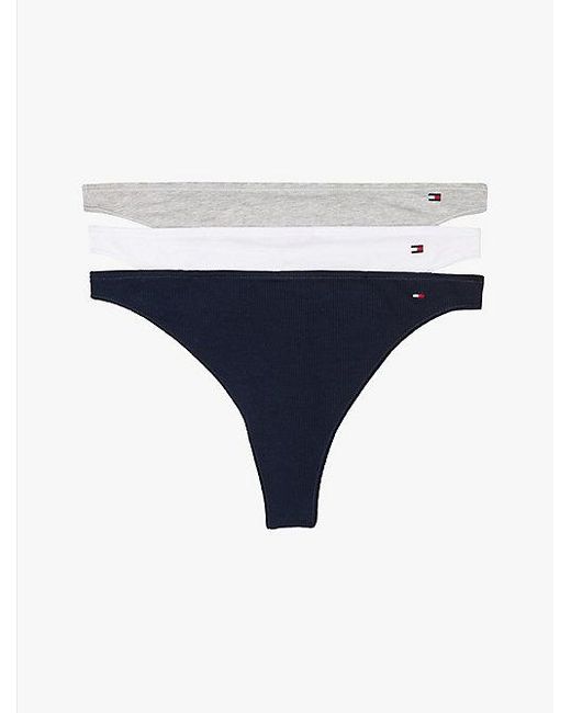 Tommy Hilfiger Set Van 3 Strings Met V-Taille En Vlag in het Blue