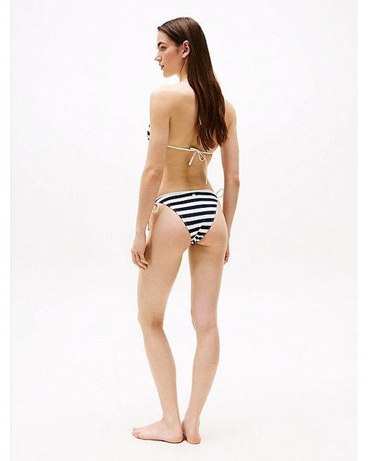 Tommy Hilfiger Natural Strukturierte Bikinihose Mit Bindebändern