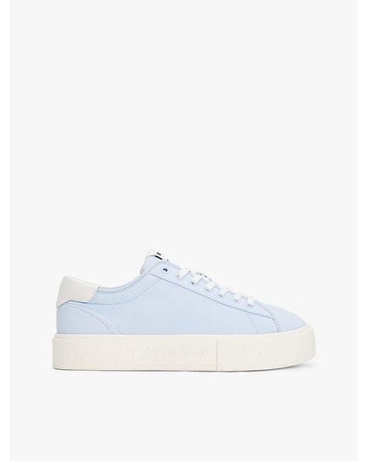 Tommy Hilfiger Blue Sneaker Aus Canvas Mit Plateau-Sohle
