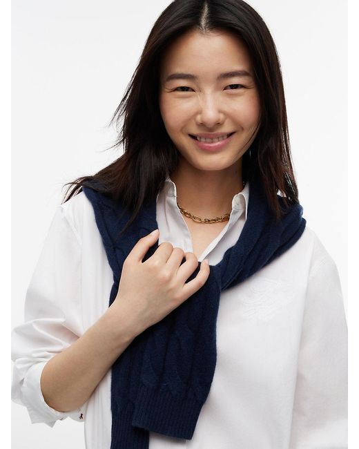 Tommy Hilfiger White Classic Oversized Fit Poplin Shirt