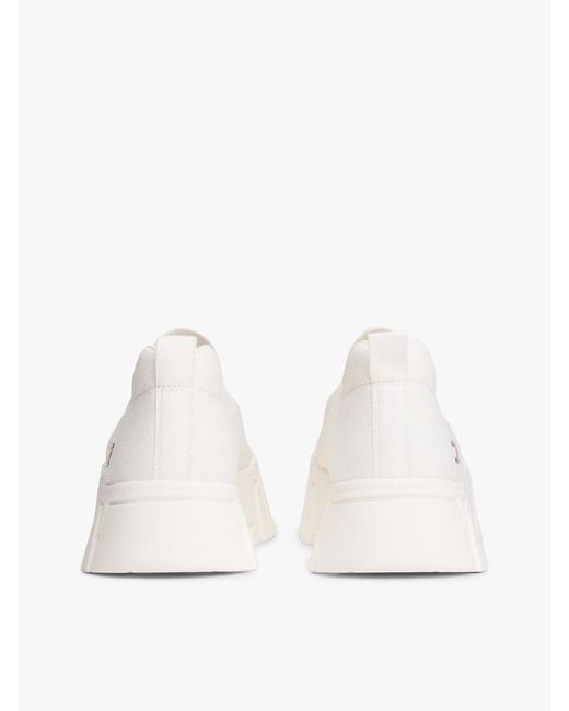 Tommy Hilfiger Natural Chunky Cleat Knit Trainers