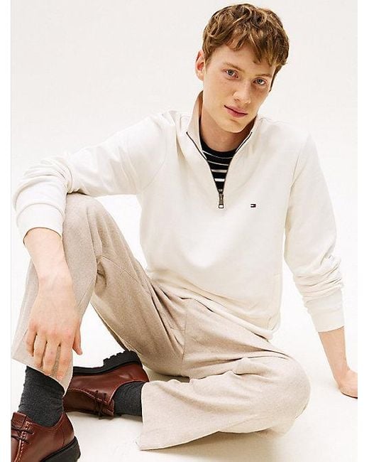 Tommy Hilfiger Performance Pullover Aus Intechno-Strick in White für Herren