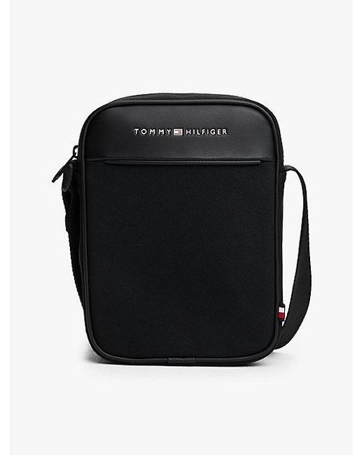 Tommy Hilfiger Crossbody Reportertas Met Getextureerd Paneel in het Black voor heren