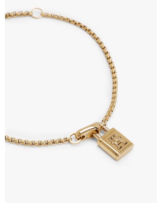 Tommy Hilfiger Metallic Th Monogram Padlock Gold-plated Bracelet