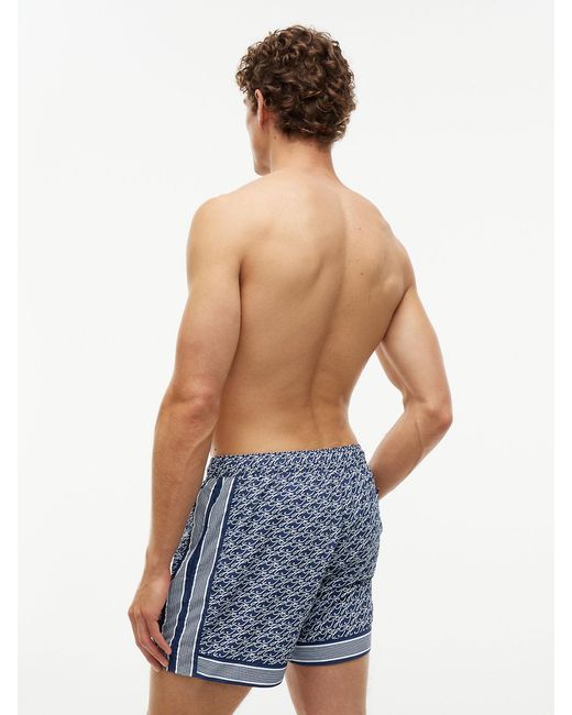 Tommy Hilfiger Blue Print Mid Length Swim Shorts for men