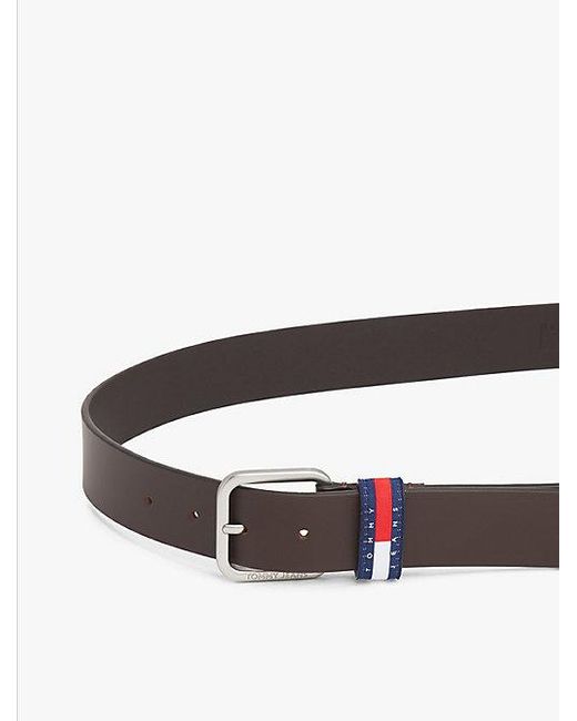 Tommy Hilfiger Ryan Ledergürtel Mit Logo-Schlaufe in Brown für Herren