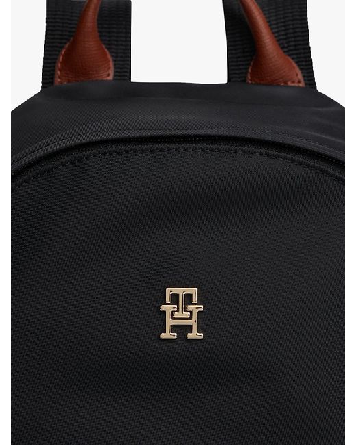 Tommy Hilfiger Black Th Monogram Dome Backpack