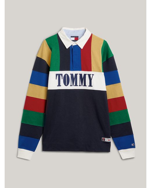 Tommy Hilfiger Blue Tommy Jeans International Games Multicolour Rugby Shirt for men