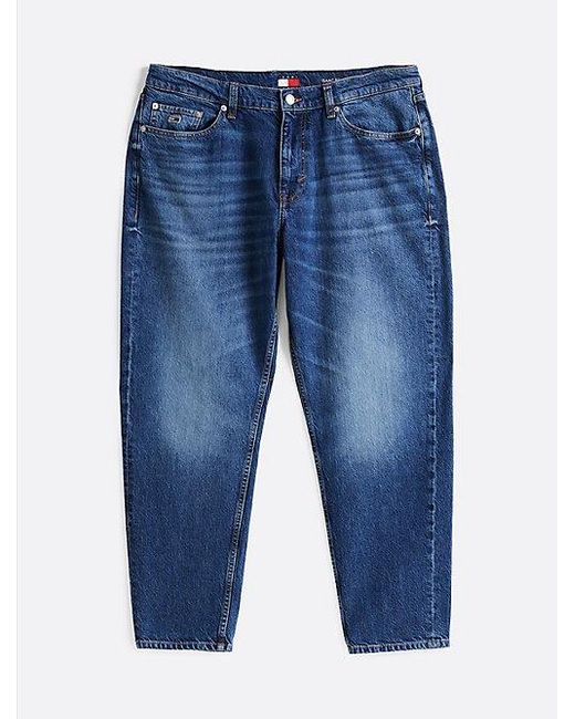 Tommy Hilfiger Tapered Leg Relaxed Jeans Mit Fade-Effekt in Blue für Herren