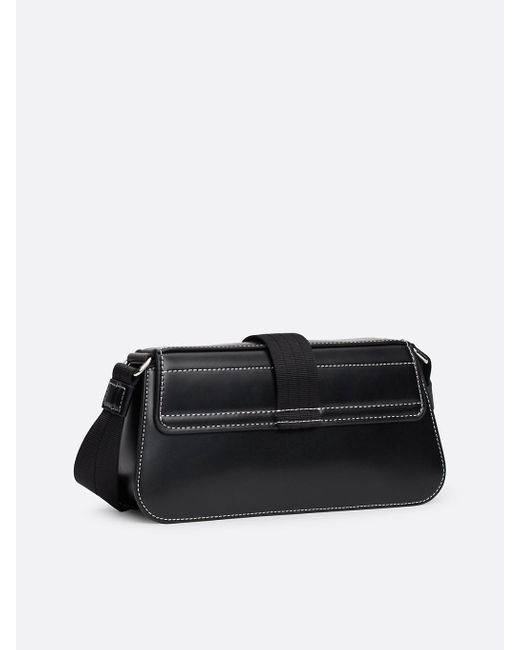 Tommy Hilfiger Black Utility Flap Crossover Bag