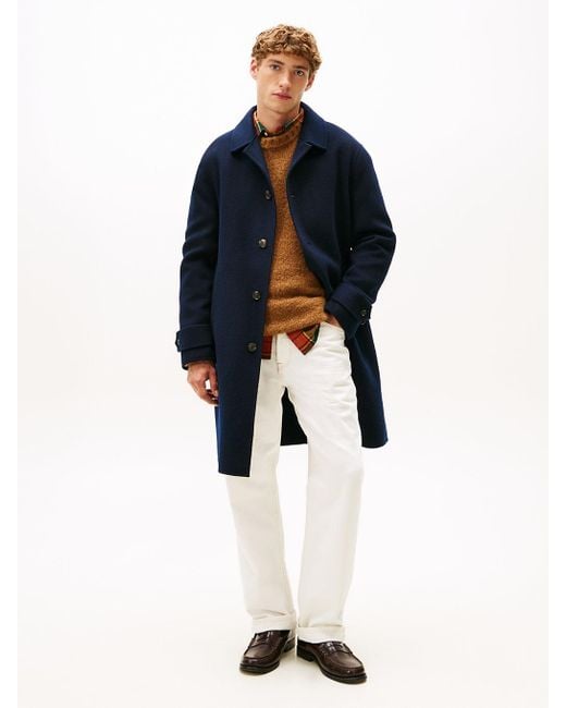 Cappotto Smart Casual Relaxed Fit di Tommy Hilfiger in Blue da Uomo