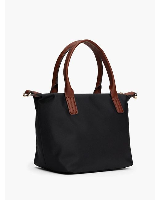 Tommy Hilfiger Black Popette Crossbody Tote Bag