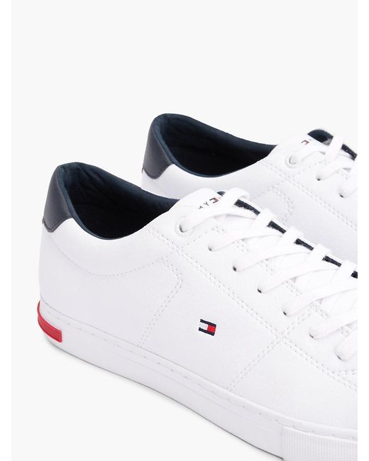 Tommy Hilfiger Natural Essential Leather Vulcanised Trainers for men
