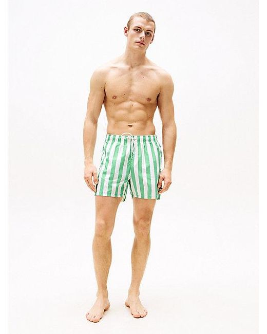 Tommy Hilfiger Medium Lange Zwemshort Met Print in het Green voor heren