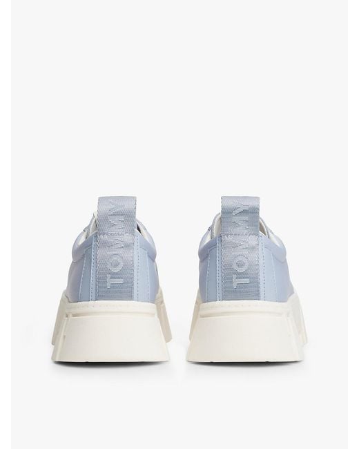 Tommy Hilfiger White Logo Tab Platform Cleat Trainers