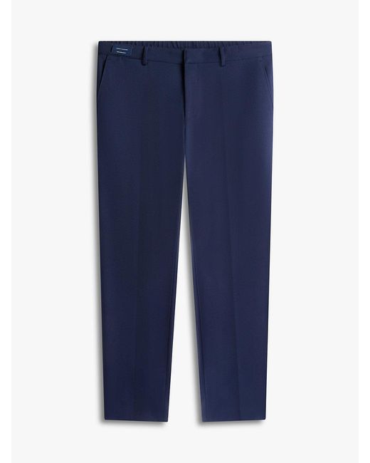 Tommy Hilfiger Blue Jersey Pressed Crease Trousers for men