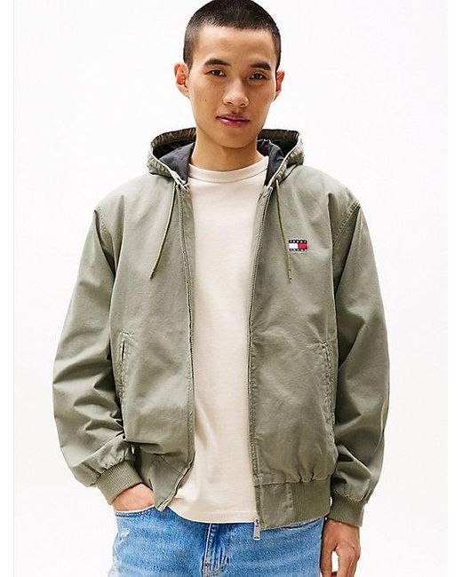 Tommy Hilfiger Relaxed Fit Jack Met Capuchon in het Green voor heren
