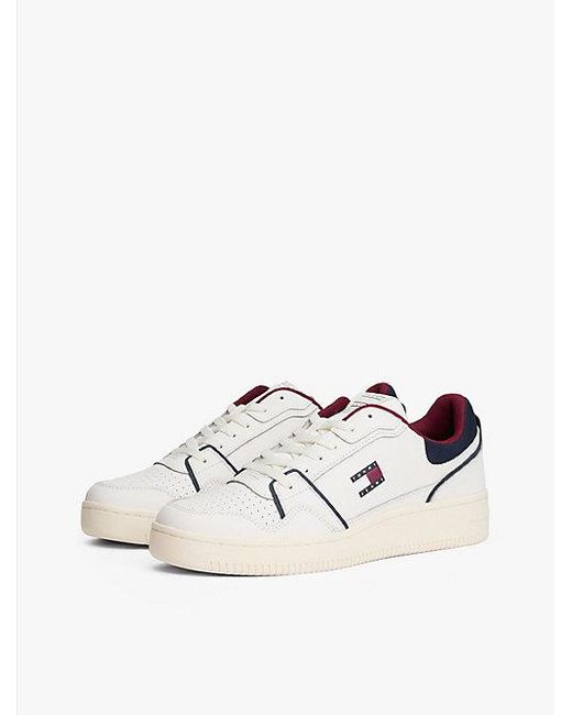 Tommy Hilfiger Retro Basketbalsneaker Met Fijne Profielzool in het Multicolor voor heren