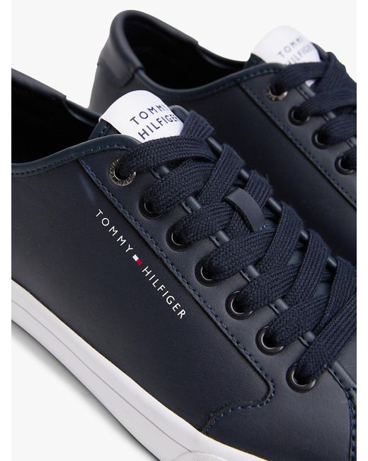 Tommy Hilfiger White Debossed Logo Trainers for men