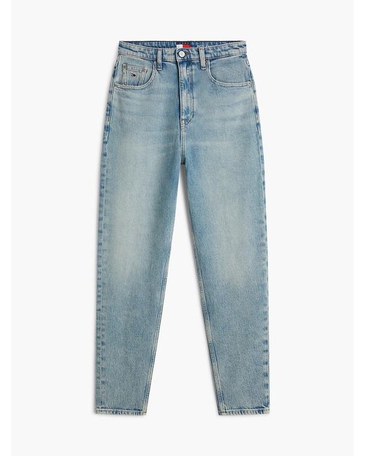 Tommy Hilfiger Blue Ultra High Rise Tapered Mom Jeans