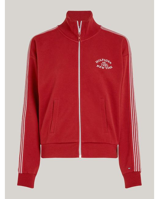 Veste de survêtement Sport zippée Tommy Hilfiger en coloris Red