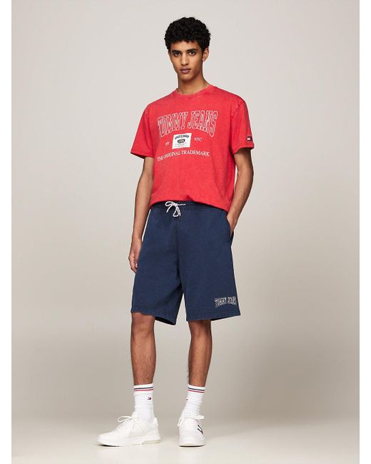 Tommy Hilfiger Blue Archive Basketball Sweat Shorts for men