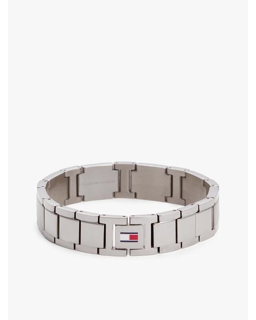 Bracelet À Maillons Plats En Acier Inoxydable Tommy Hilfiger pour homme en coloris White