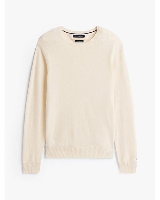 Tommy Hilfiger Smart Casual Trui Van Zuiver Kasjmier in het Natural voor heren