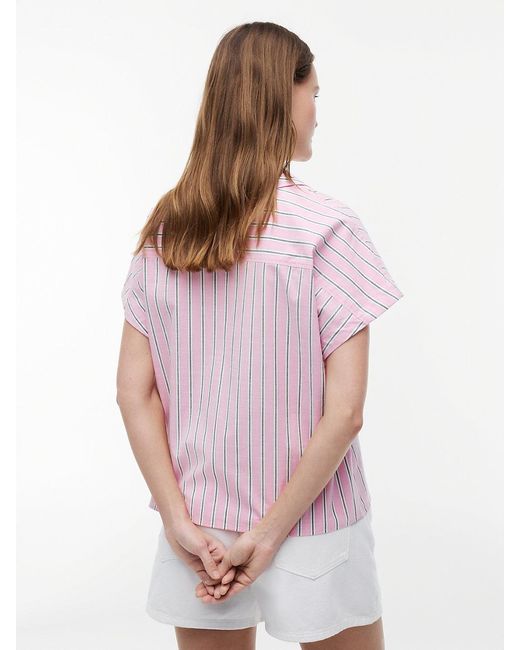Tommy Hilfiger Blue Relaxed Fit Poplin Short Sleeve Shirt