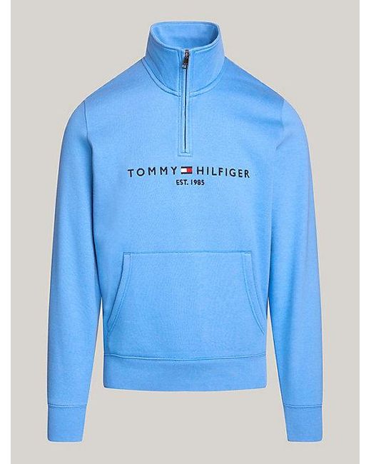 Tommy Hilfiger Sweatshirt Met Rits En Opstaande Hals in het Blue voor heren