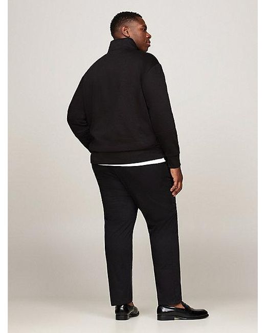 Sudadera Plus con cuello perkins Tommy Hilfiger de hombre de color Negro Lyst