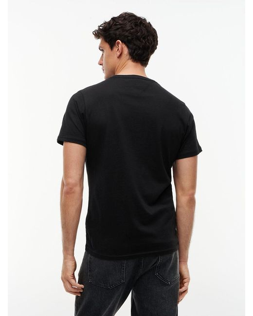 Tommy Hilfiger Black Logo Slim Jersey Crew Neck T-shirt for men