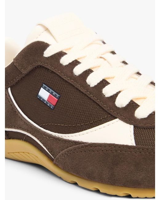 Tommy Hilfiger Brown Suede Cleat Archive Runner Trainers