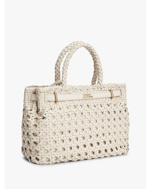 Tommy Hilfiger Natural The American Icon Braided Leather Tote Bag