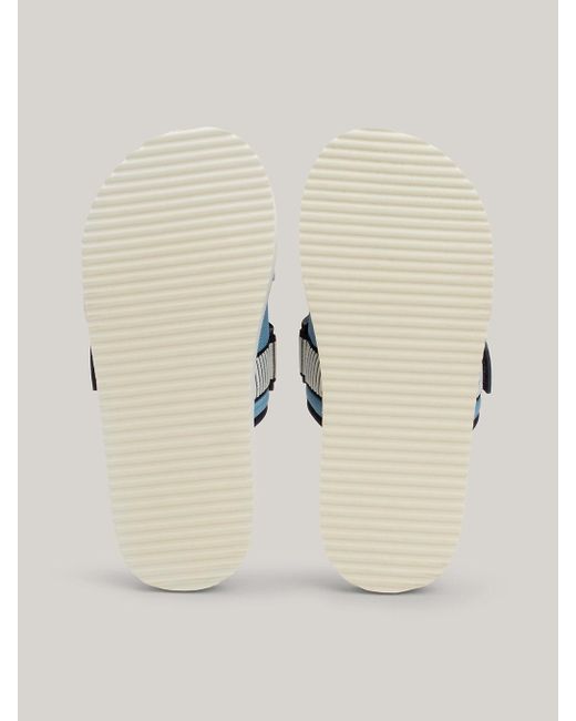 Tommy Hilfiger Blue Double Strap Sandals for men