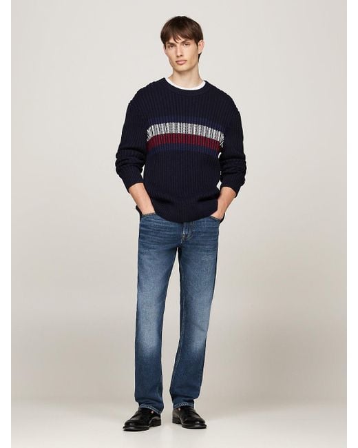 Tommy Hilfiger Blue Chunky Rib-knit Relaxed Jumper for men