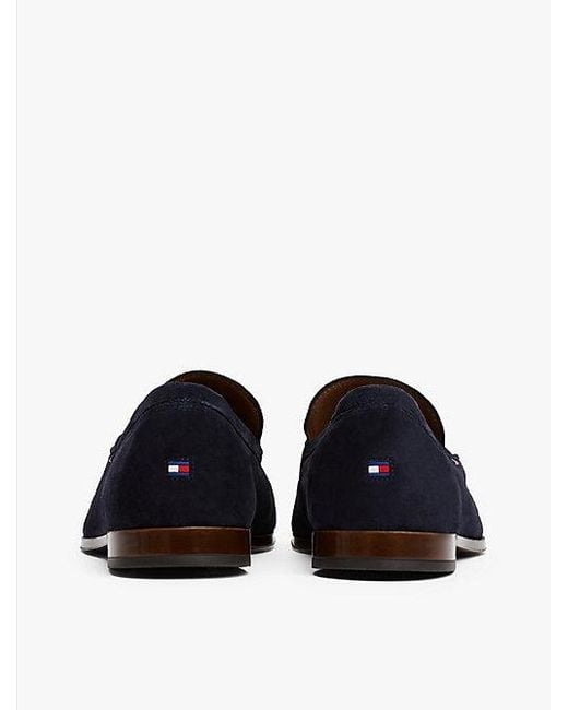 Tommy Hilfiger Suède Flexibele Loafer in het White voor heren