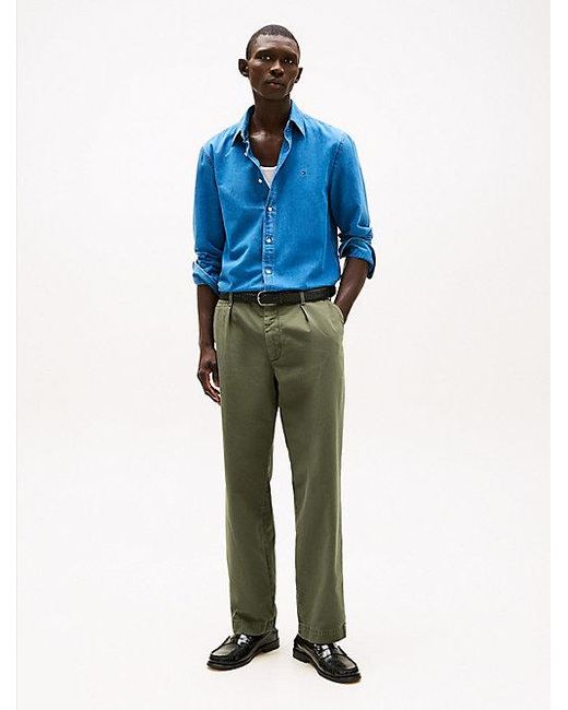 Tommy Hilfiger Murray Tapered Leg Fit Chinos Mit Fischgrätmuster in Blue für Herren