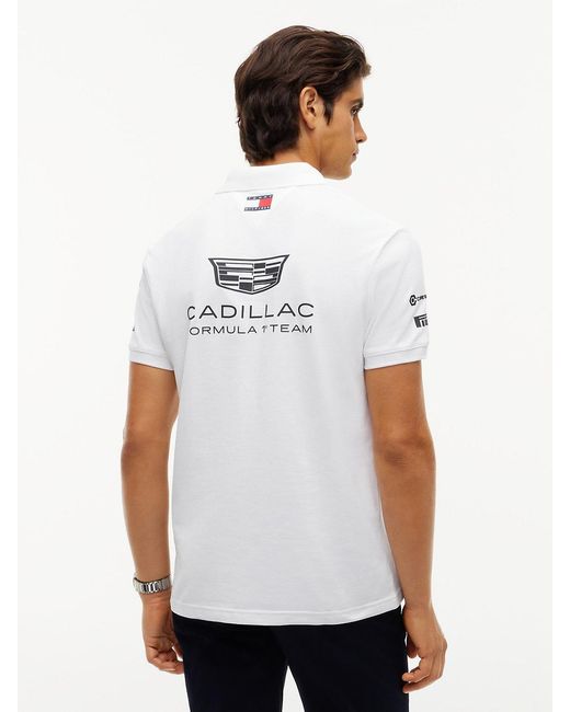 Tommy Hilfiger White Th X Cadillac Formula 1® Team Regular Polo Shirt for men