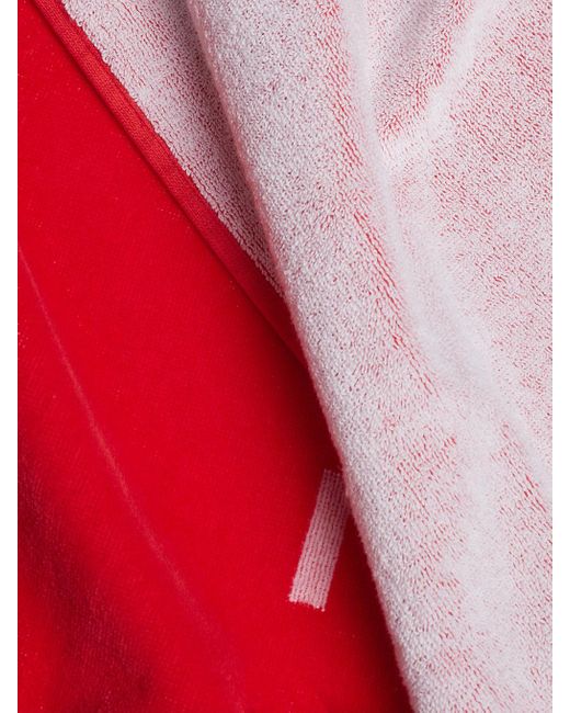 Tommy Hilfiger Red Th Original Logo Swim Towel