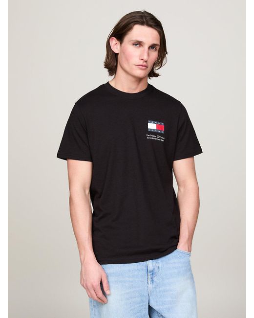 Tommy Hilfiger Black Tommy Flag 2-pack Slim Fit T-shirts for men
