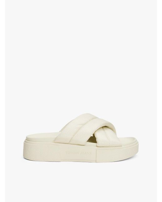 Claquettes Compensées À Brides Rembourrées Tommy Hilfiger en coloris Natural