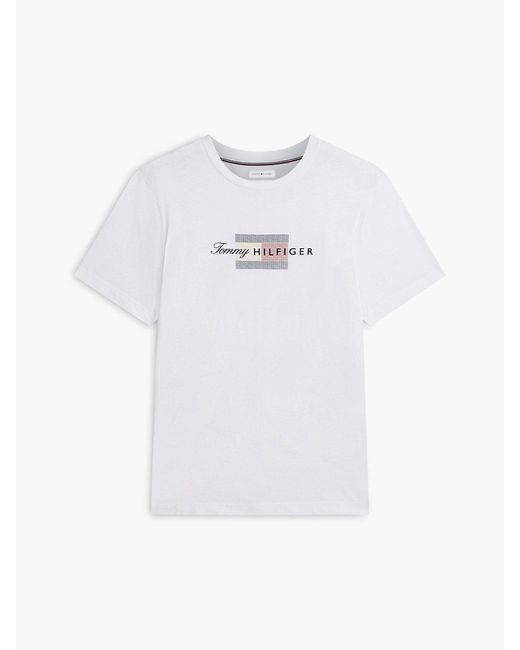 Tommy Hilfiger White Flag Graphic Jersey T-Shirt for men