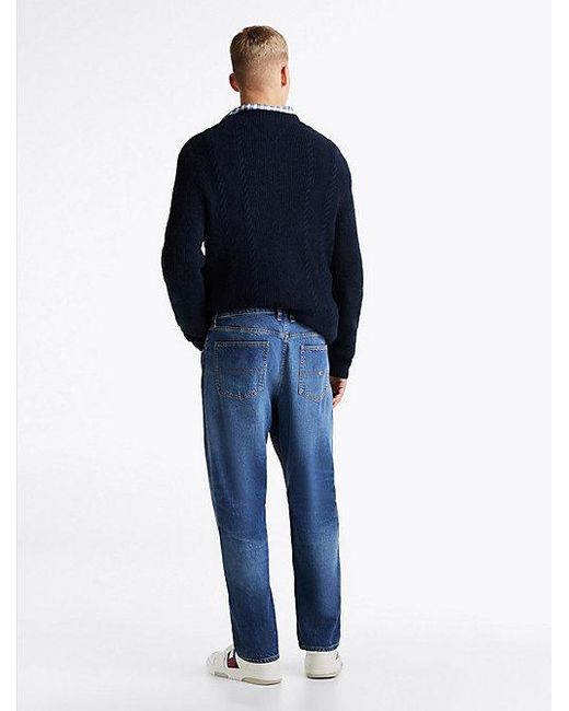 Tommy Hilfiger Tapered Leg Relaxed Jeans Mit Fade-Effekt in Blue für Herren