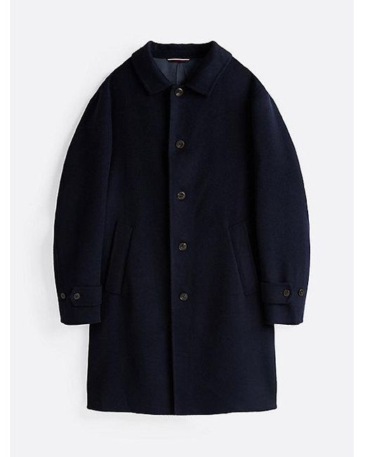 Abrigo Smart Casual De Corte Largo Tommy Hilfiger de hombre de color Blue