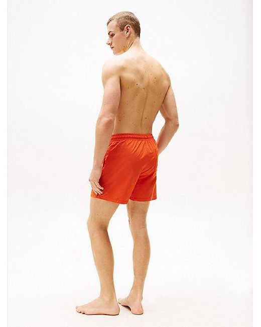 Tommy Hilfiger Medium Lange Zwemshort Met Th-Monogram in het Red voor heren