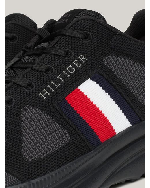 Baskets de running Modern en maille Tommy Hilfiger pour homme en coloris Black